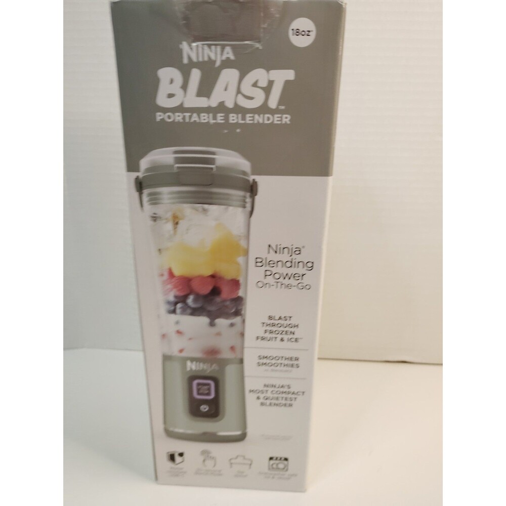 Ninja Blast Portable 18 oz Personal Blender, Battery, 6-Blade, Gray